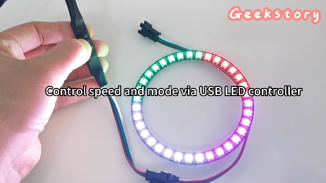 リングライト Amazon.com: Geekstory 2PCS 8 Bits WS2812 5050 RGB LED Ring Lamp